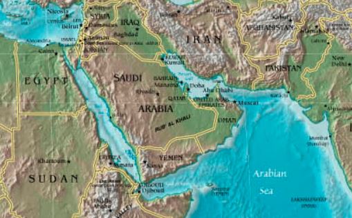 Landkarte arabischeWelt quelle weltkarte com